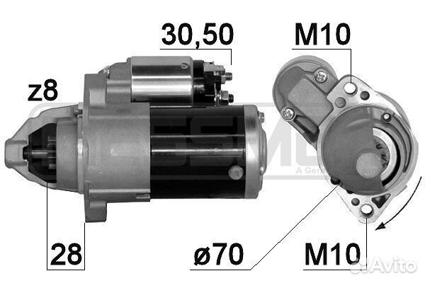 Стартер mitsubishi ASX/lancer/outlander 1.4kw 2