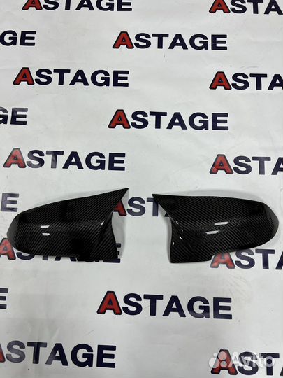 Накладки зеркал крышки BMW F30 стиль М карбон