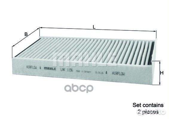 Фильтр салона LAK1156/S Mahle/Knecht