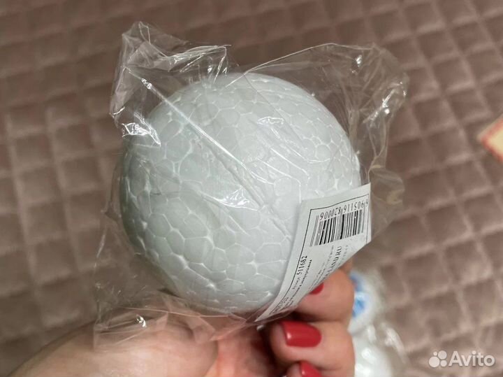 Шар из пенопласта 10 см комплект 8 шт