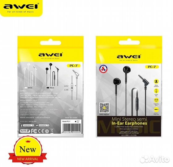 Наушники Awei Pc-7