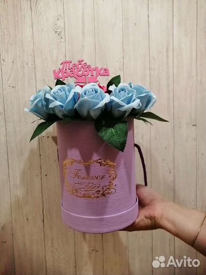 Букет из мыльных роз