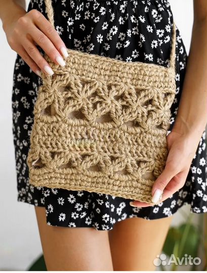 Сумка плетеная из джута