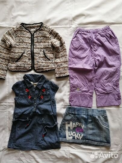 Одежда для девочки 2-3 лет, б/у, пакетом