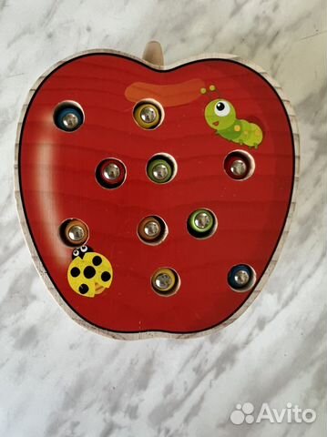 Развивающая магнитная игра натуральное дерево