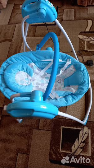 Детские качели с шезлонгом музыкой и вибрацией