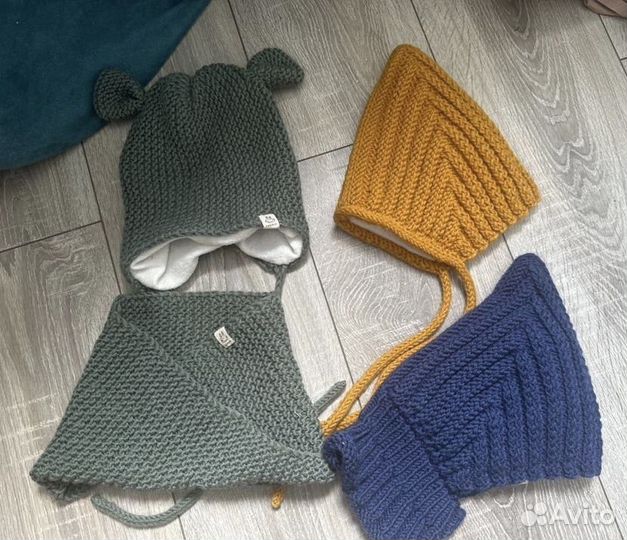 Шапочка с ушками, эльф и снуд 45-50