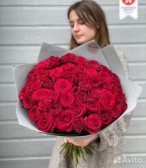 Букет цветов из красных роз, розы с доставкой