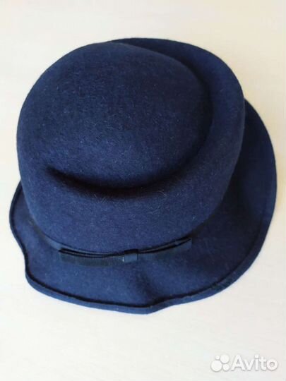 Шляпа женская фетровая тëмно-синяя
