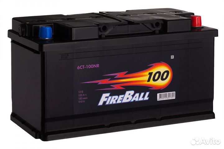 Аккумулятор автомобильный Fire ball 6ст-100 (0)