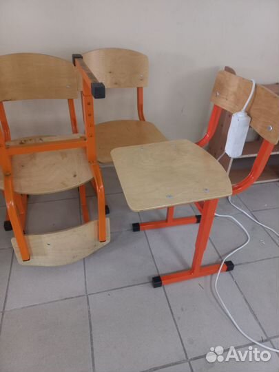 Парты школьные и дошкольные (цветные)