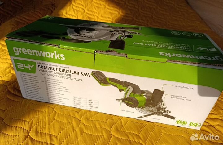 Greenworks пила аккумуляторная 24v, G24MCS