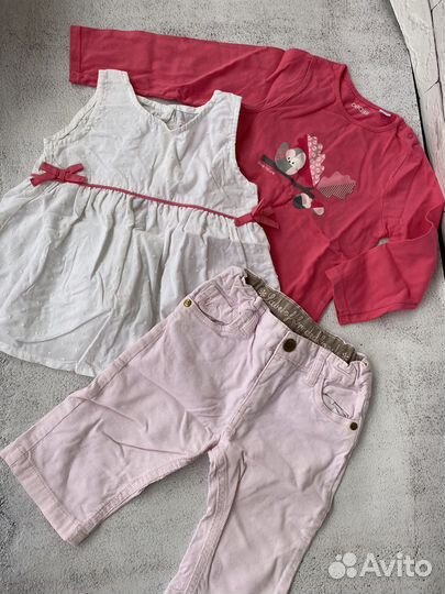 Пакей вещей на девочку от 50 до 110 см