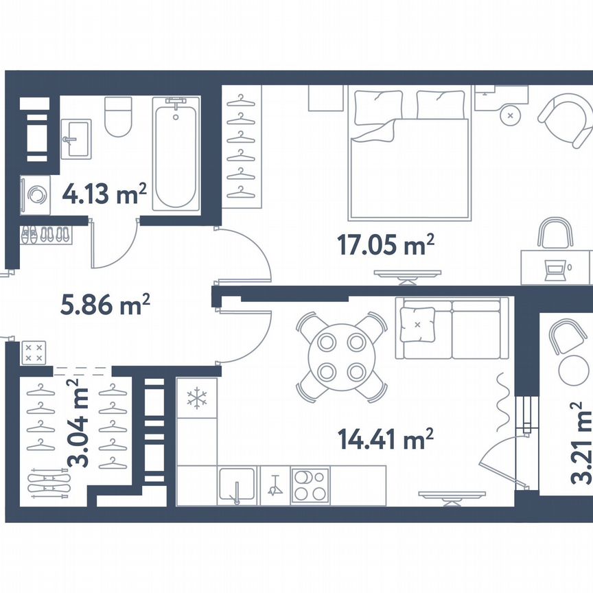 1-к. квартира, 46,1 м², 2/11 эт.