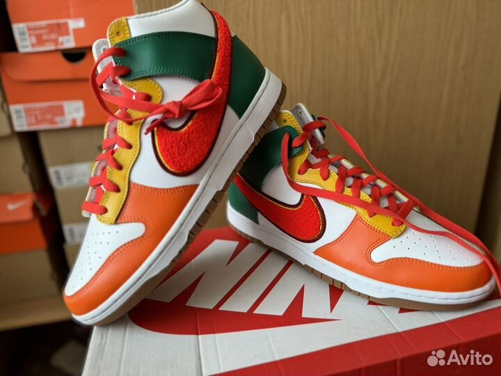 Кроссовки nike dunk HI retro university US10.5