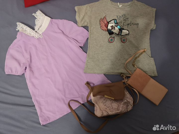Вещи пакетом для девочки 130 140