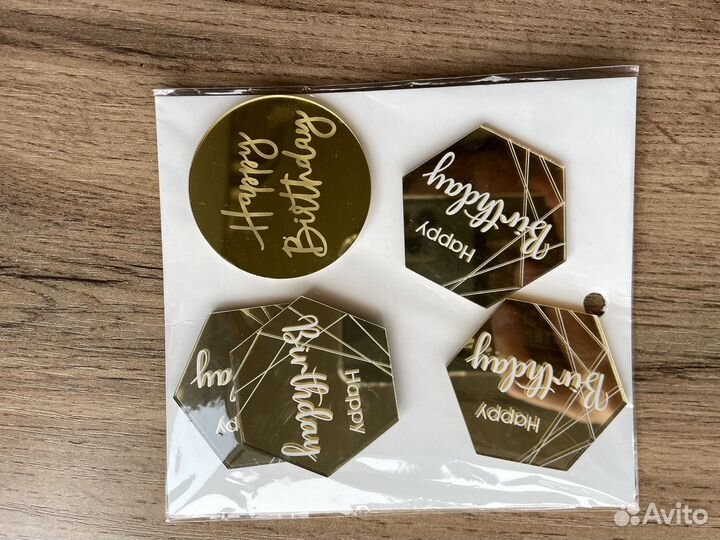 Акриловые топперы на торт