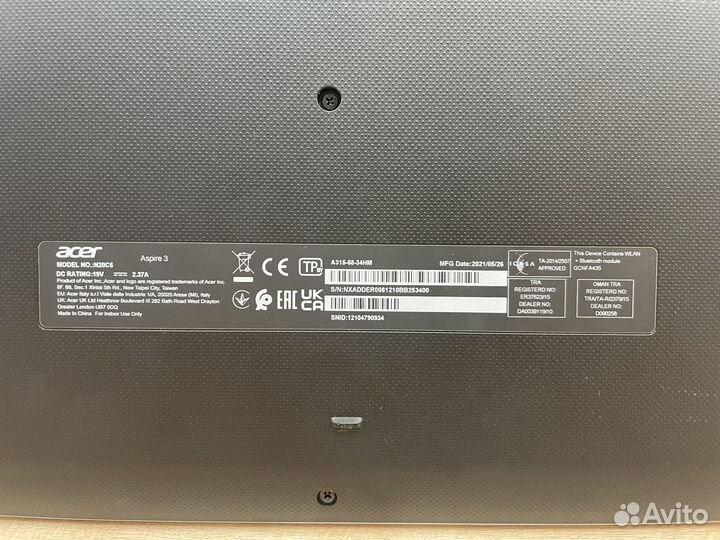 Ноутбук Acer i3-11/ 8Gb/ SSD 256Gb