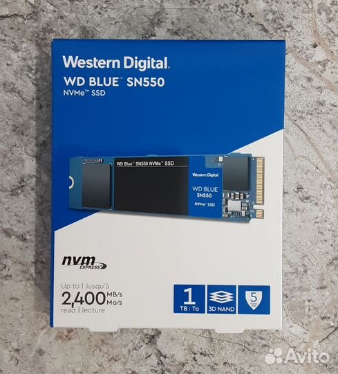 SSD накопитель WD Blue SN550 M.2 2280 1 тб (новый)