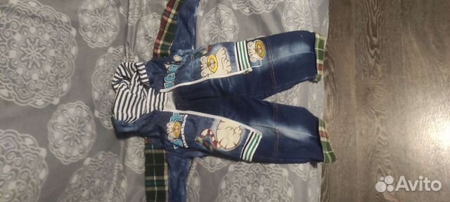 Джинсовый костюм на мальчика 80-86