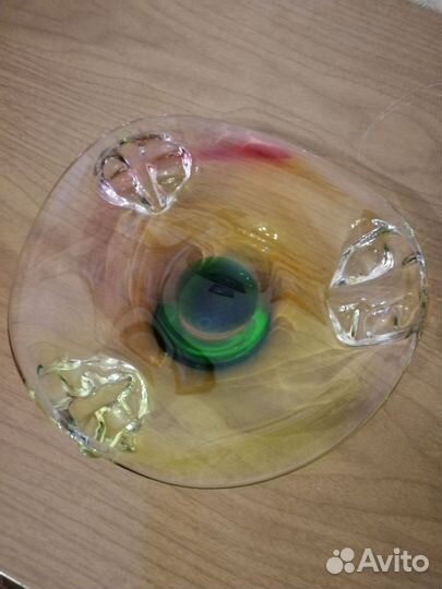 Конфетницы, пепельницы из гутного стекла