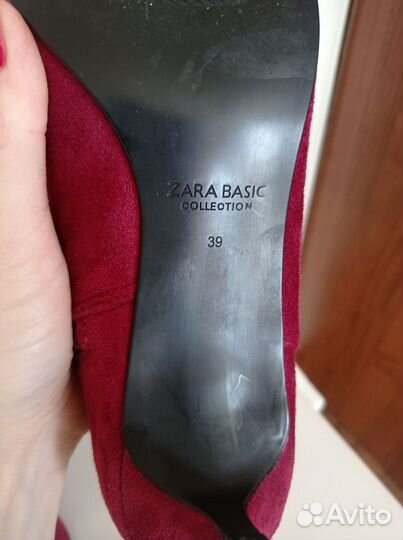 Сапоги ботфорты Zara