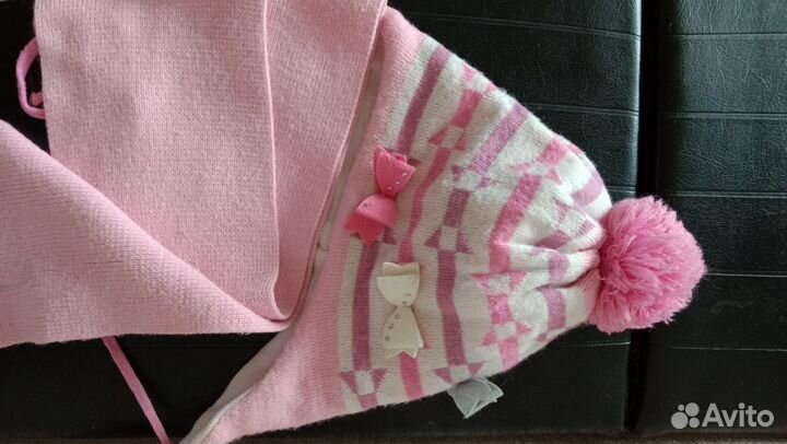 Шапка с шарфом р.48-50