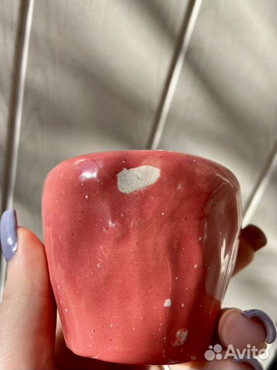 Кружка из глины ручной работы