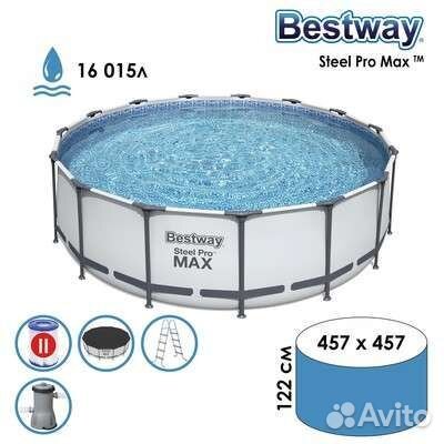 56438 Bestway Каркасный бассейн 457х122см комплект