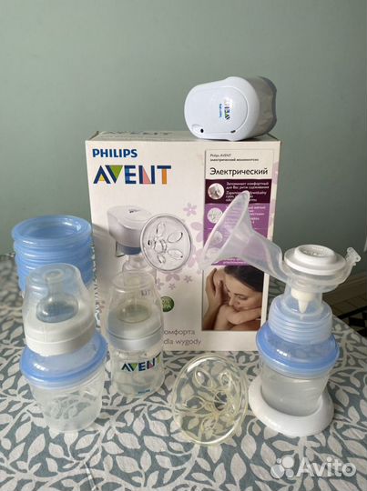 Молокоотсос электр. Philips Avent+стаканчики