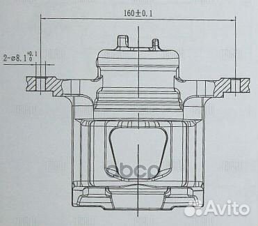 Суппорт торм. для а/м Chevrolet Aveo T200 (02)