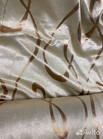 Шторы блэкаут веревка золотой