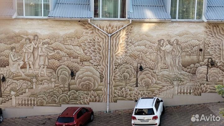 Барельеф, фонтаны, декоративка, роспись стен