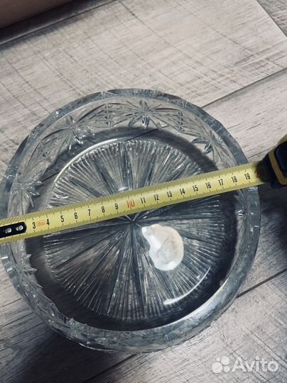 Хрустальная ваза для фруктов СССР