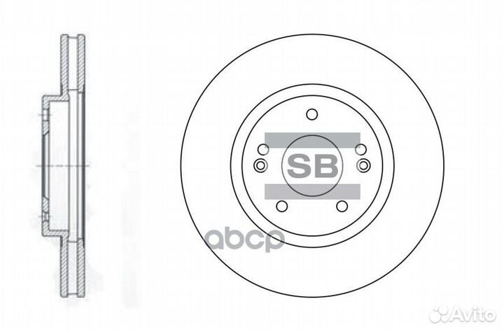 Диск тормозной передний santa FE тагаз 2000- SD