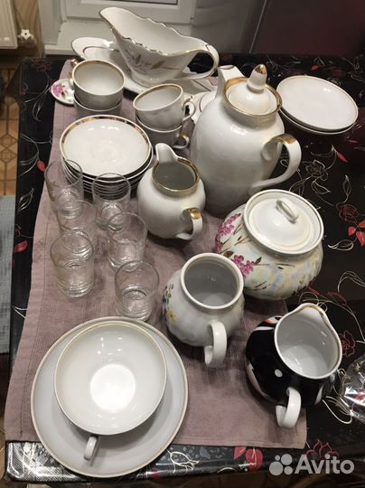 Посуда ссср(молочник, рюмки, сахарница