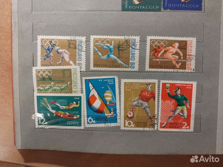 Марки спорт/олимпиада/лошади/хоккей/футбол