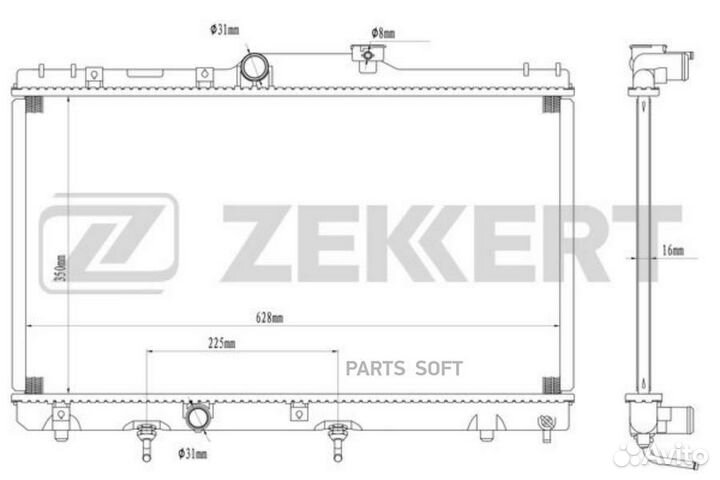 Радиатор охлаждения Тойота Corolla (E100) 92