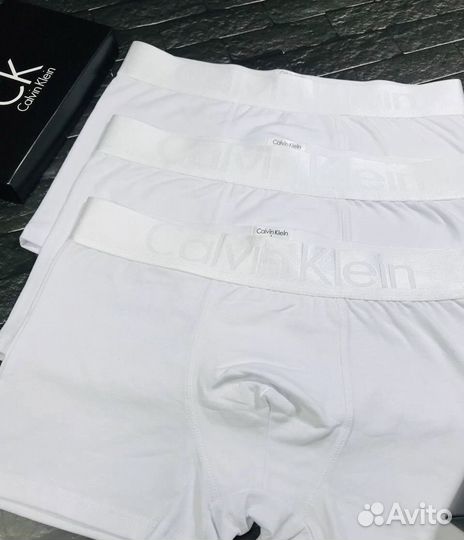 Трусы мужские боксеры белые calvin klein арт.198