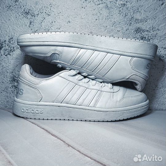 Женские белые кроссовки Adidas Hoops 2.0 B42096