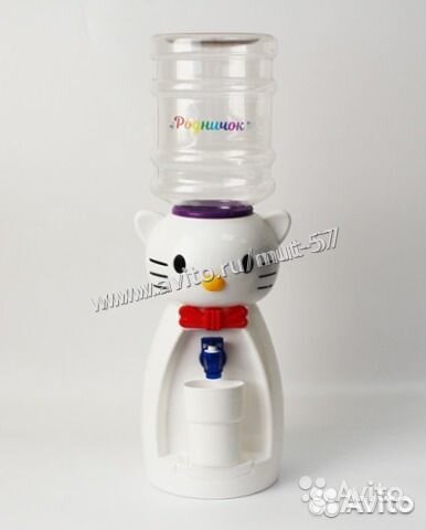 Детский кулер родничок кошка белая