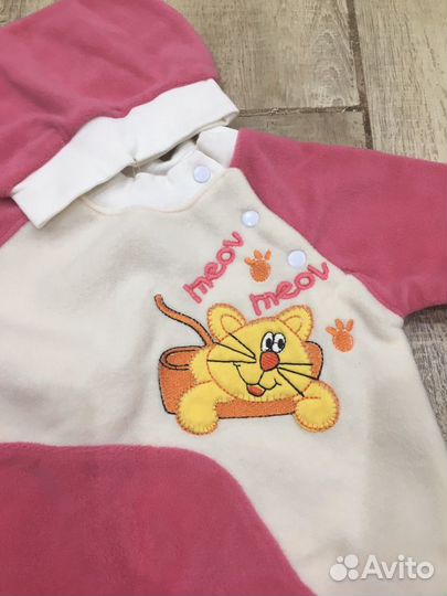 Комбинезончик с шапочкой новые