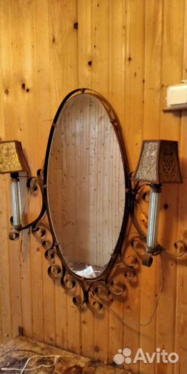 Зеркало овальное со светильниками СССР
