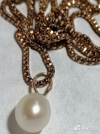 Подвеска с Жемчугом зол. 585 на цепочке - комплект