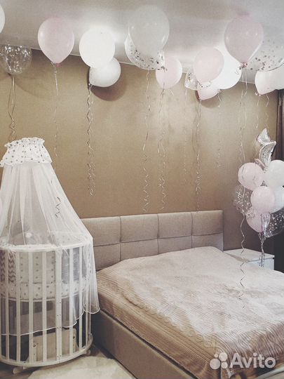 Детская кроватка круглая овальная с маятником 12в1