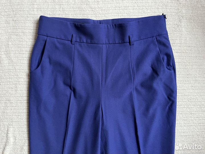 Ярко-синие брюки с высокой талией 