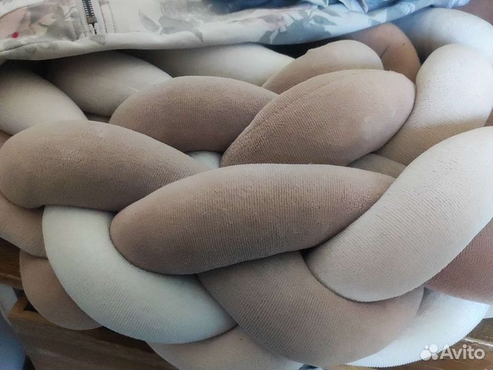 Бортики в кроватку косичка