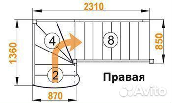 Лестница из сосны «лс-07м/5»