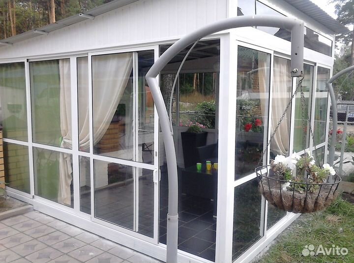 Остекление терассы раздвижное