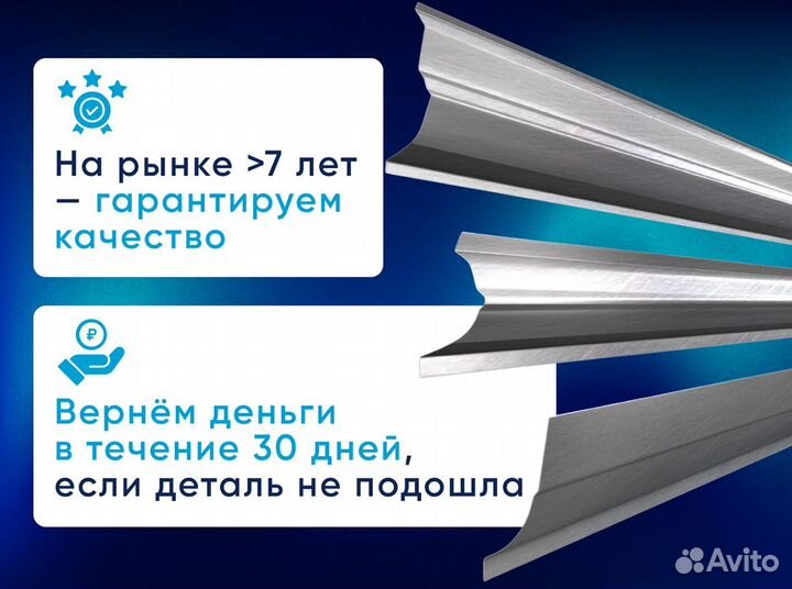 Комплект порогов и арок на ваше авто оцинковка